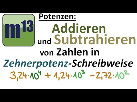 Addieren und Subtrahieren von Zahlen in Zehnerpotenzschreibweise