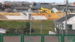 preview picture of video '梯川　改修工事　Kakehashi River Komatsu City 20100409'
