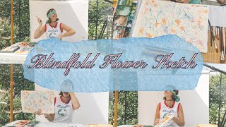 Blindfold Drawing Challenge: Trust Your Instincts With Colored Pencil Flowers