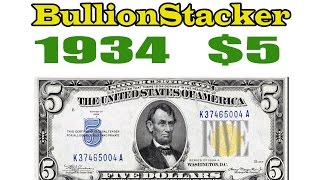 REVIEW: 1934 $5 Dollar Silver Note Bill