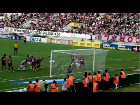Gol do Santa Cruz contra campinense pela Copa do Nordeste