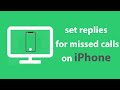 iPhone Hacks | How to set custom replies for missed calls. #shorts