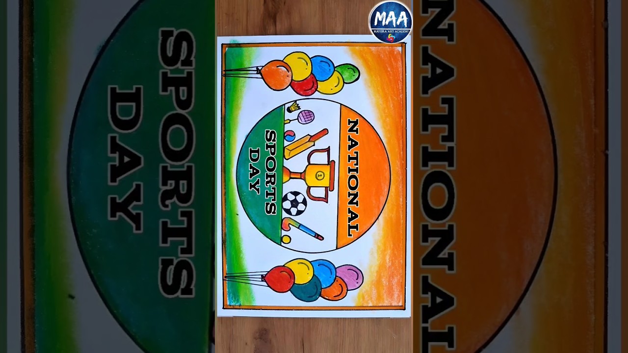 National Sports Day Drawing / How to Draw National Sports Day #shorts #short #viral #youtubeshorts