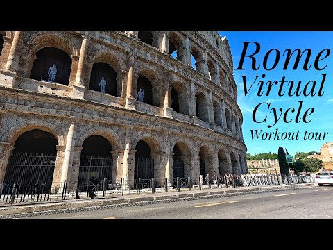 ROME 30 Minute Indoor Cycling Workout Views With Music | Virtual Bike Ride | Cycle City Tour Rome