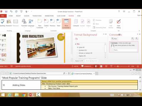Microsoft PowerPoint 2013 Review MOS Exam Part 1