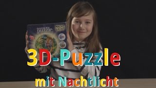 Luna testet 3D Puzzle mit Nachtlicht