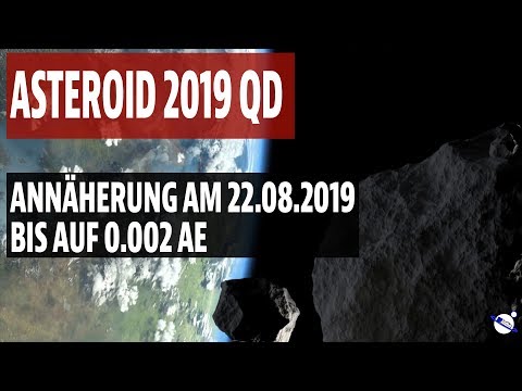 Asteroid 2019 QD - Annäherung am 22.08.2019 bis auf 0.002 AE