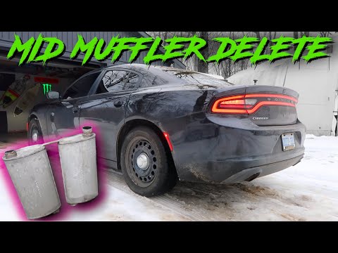 (LOUD!) Dodge Charger HEMI 5.7L Mid Muffler Delete!
