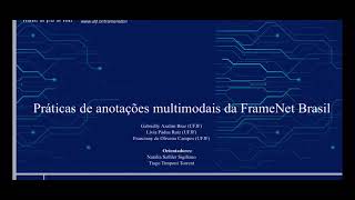 PRÁTICAS DE ANOTAÇÕES MULTIMODAIS DA FRAMENET BRASIL