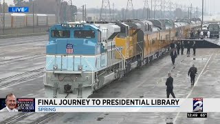 President George H.W. Bush's train travels from Spring to College Station video