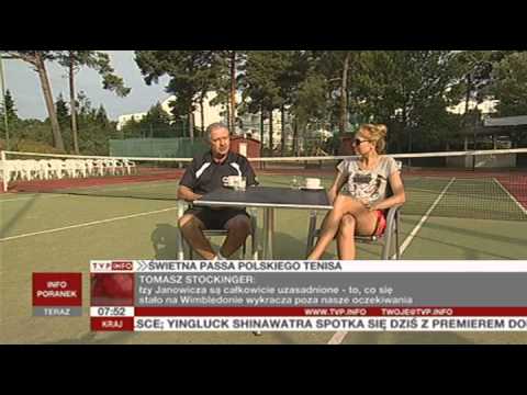 Tomasz Stockinger i Anna Guzik o mistrzostwach aktorów w tenisie (TVP Info, 04.07.2013)