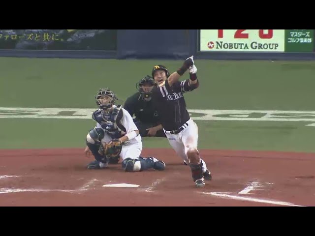 【9回表】打って絶叫!! ホークス・松田が大一番で打たないはずがない!! 2015/9/16 Bs-H