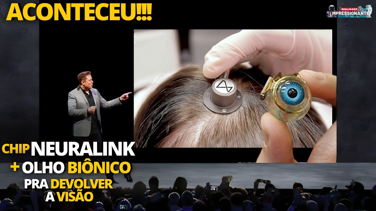 Chip Neuralink "funcionando" com olho artificial | Fios de ouro usados em novo chip cerebral