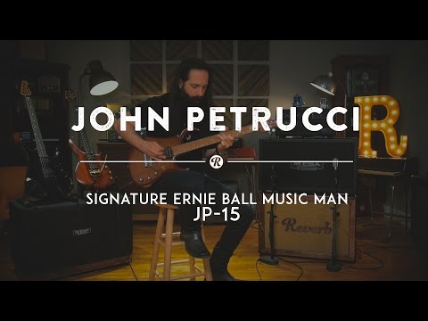 Ernie Ball Music Man John Petrucci JP15 Guitar, Cerulean Paradise Quilt Top image 12