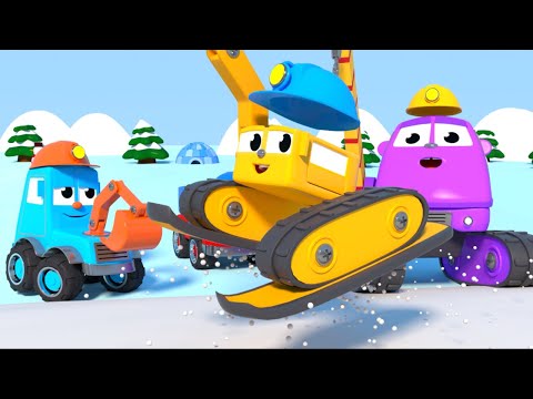 FRIENDS ON WHEELS EP 61 - KIDS TRUCKS BUILD A SKI LIFT IN THE ALPS 🏔️🚜 | Fun Kids' Animation