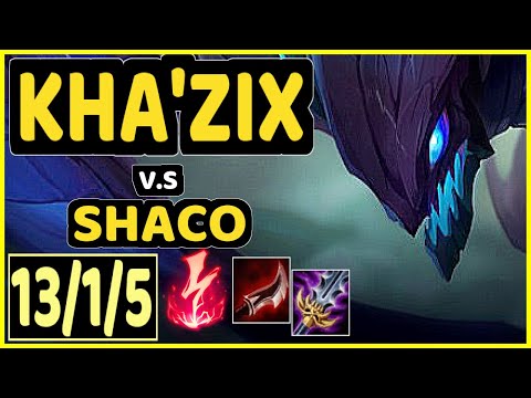 JANKOS (KHA'ZIX) vs SHACO - 13/1/5 KDA JUNGLE GAMEPLAY - EUW Ranked DIAMOND