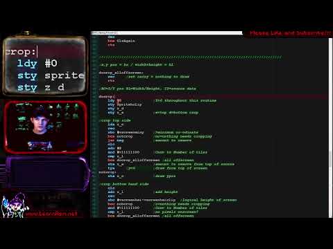 6502 ASM - Lesson S22 - Sprite Clipping on the VIC-20
