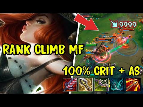Miss Fortune HARD CARRY | 100% Crit + Attack Speed | Rank Climb Gameplay