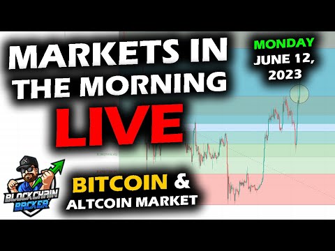 MARKETS in the MORNING, 6/12/2023, Bitcoin and Altcoins Steady After Rocky Weekend, Stocks Up