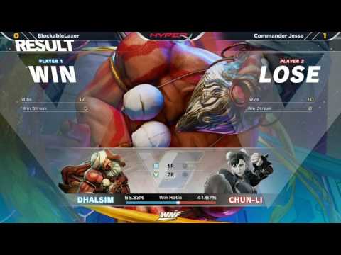 WNF 2.8 SFV - Commander Jesse (Dhalsim) vs Blockable Laser (Chun-Li)