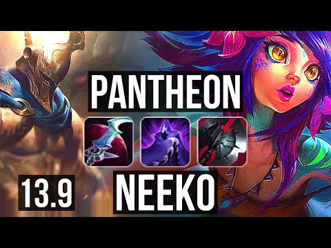 PANTHEON vs NEEKO (MID) | 5.0M mastery, 1100+ games, 8/4/13 | KR Grandmaster | 13.9