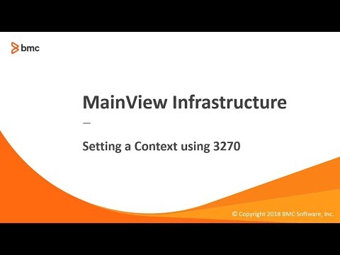 MainView Infrastucture - Setting a Context using 3270