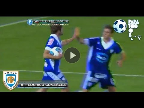 Gol de González. Vélez 3 - Rafaela 1. Fecha 8. Torneo Inicial 2013. Fútbol Para Todos