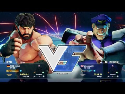MDZ_jimmY ( Ryu ) VS bisonfan20 ( M. Bison ) HD 1080p - Street Fighter 5