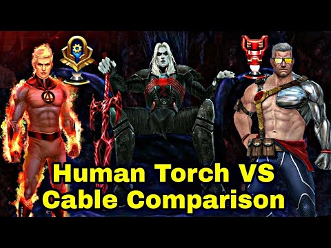 Human Torch VS Cable WBL Comparison - Marvel Future Fight