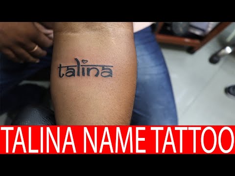 Tattoo Shop In Jaipur-Talina Name Tattoo Done By Xpose Tattoos Jaipur.