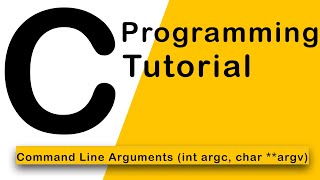 6.C Programming - Command Line Arguments (int argc, char **argv)