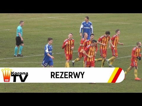 Korona II Kielce - Wisła II Kraków 3:0 - skrót meczu (12.03.2016 r.)