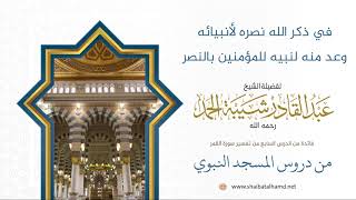 136 في ذكر الله نصره لأنبيائه وعد منه لنبيه محمد والمؤمنين بالنصر - الشيخ عبدالقادر شيبة الحمد image