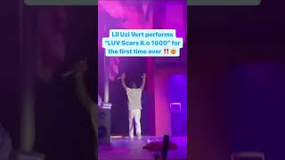 Lil Uzi vert performs  &quot;LUV scars k.o 1600 &quot; for the first time at his pink tape tour  last night