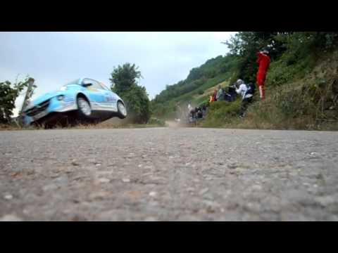 ADAC Rallye Deutschland crash Opel Adam car to Simone Campedelli car