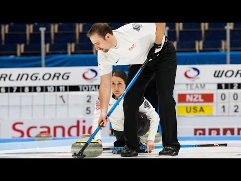CURLING: USA-AUT WCF World Mixed Doubles Chp 2016 - 1/8 Final session #1