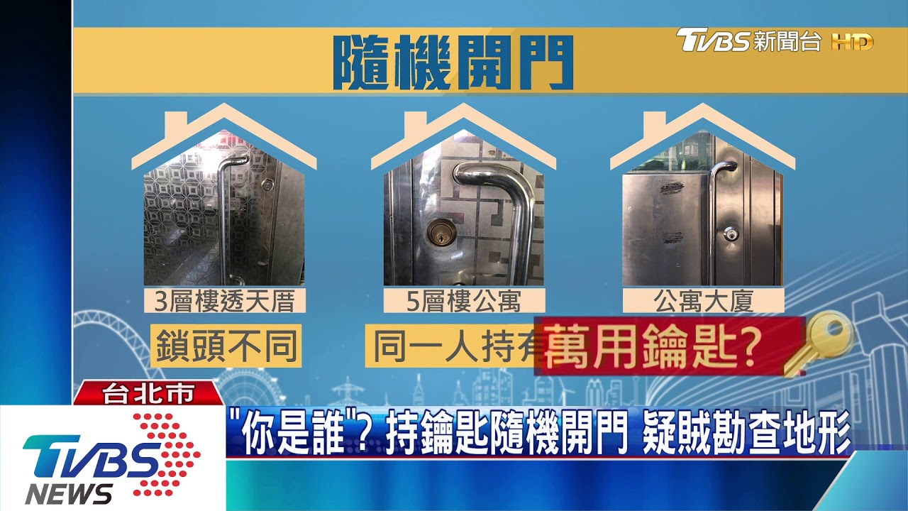 你是誰?賊持鑰匙隨機開門 疑勘查地形
