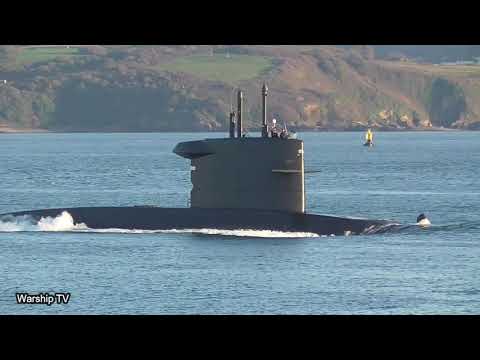 ROYAL NETHERLANDS NAVY HNLMS DOLFIJN S808 ENTERS DEVONPORT NAVAL BASE AT DEVILS POINT 2-12-22