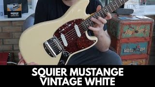 Video thumbnail for UNBOXING Squier Vintage Modified Mustang Vintage White | Review Demo by The Guitar Manifesto