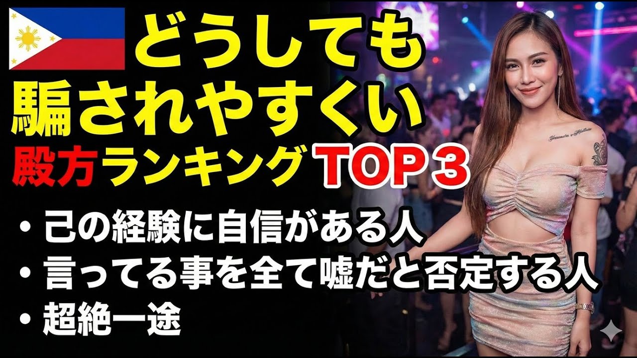 どうしても騙されやすい殿方ランキング TOP 3 YouTubeサムネイル