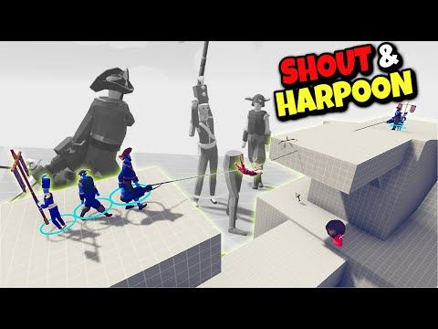 SHOUT & HARPOON! Shouter and Harpooner vs Every Faction - TABS Gameplay Unit Creator Update