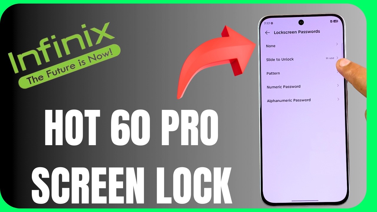 🔐 Screen Lock Infinix Hot 60 Pro | PIN, Pattern & Password Settings 😱📱