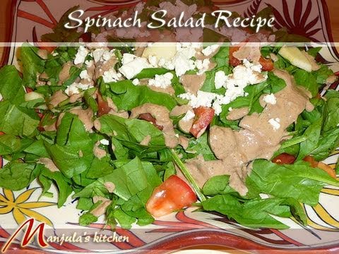 Spinach Salad | Spinach Salad Recipe | How to make Spinach Salad by Manjula