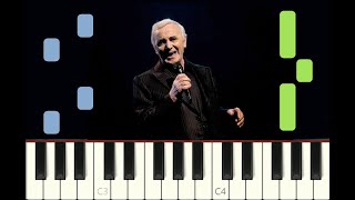piano tutorial "EMMENEZ-MOI" Aznavour, 1967, avec partition gratuite