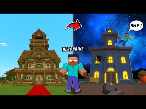 Minecraft, But Herobrine's House Became Haunted House