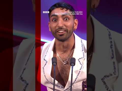 Mawaan Rizwan won the TV Bafta for male performance in a comedy. #MawaanRizwan #Baftas #BBCNews