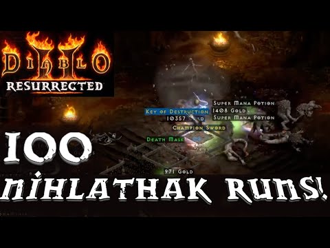 Diablo 2 Resurrected: 100 Nihlathak Runs!