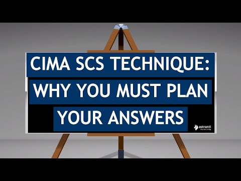 CIMA SCS Exam - Why You MUST Plan Your Answers!