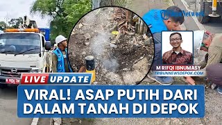 Terkuak! Asal Muasal Asap Putih yang Keluar dari Tanah di Tepi Jalan Raya Bogor Depok