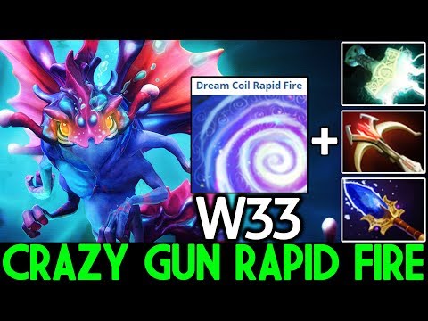 W33 [Puck] Crazy Gun Rapid Fire Full Physical Build Pro Plays 7.22 Dota 2